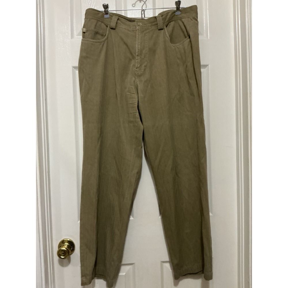 Tommy Bahama Silk Blend Flat Front Chino Pants Tan 36x30 Dark Tan